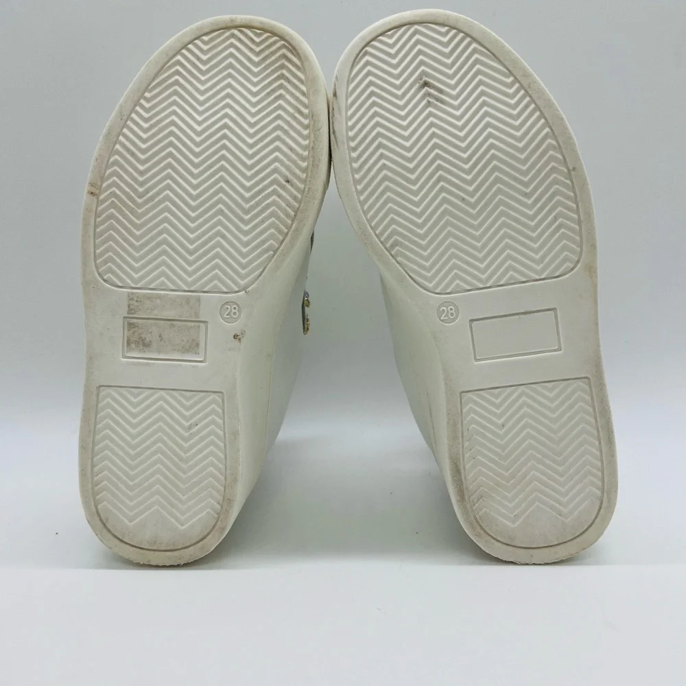 KURT GEIGER GIRLS SLIP ON MINI LAVIAH SNEAKERS WITH CRYSTAL ACCENTS SIZE 11 MOS